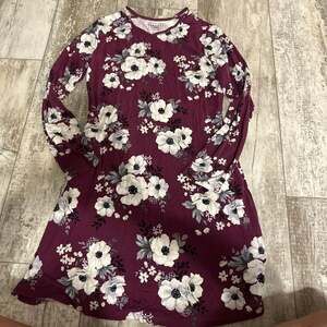 Girl’s Bailey Lane Long Sleeve Dress Size 12-14 Purple Floral